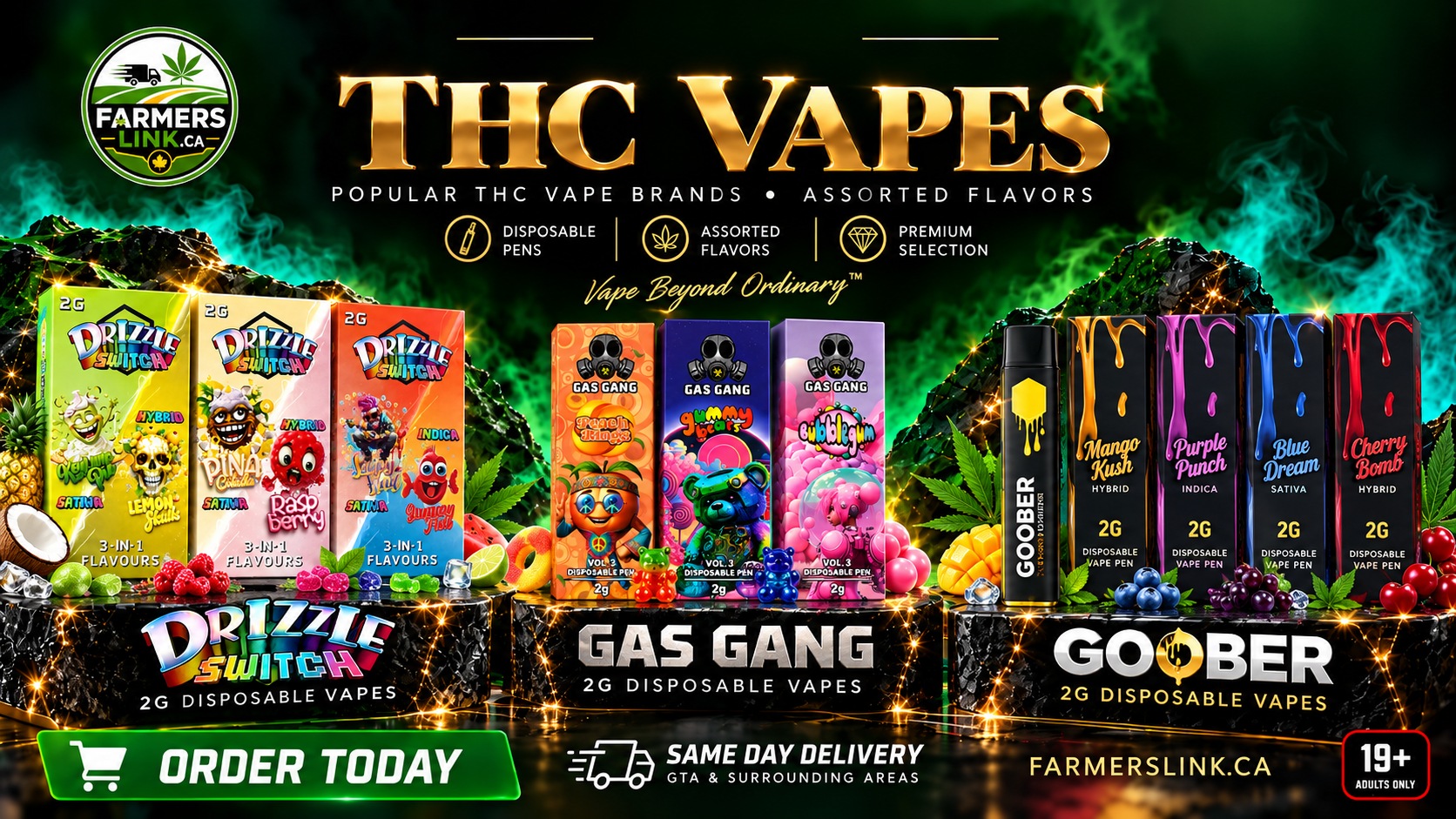 THC vape delivery Toronto - Farmers Link